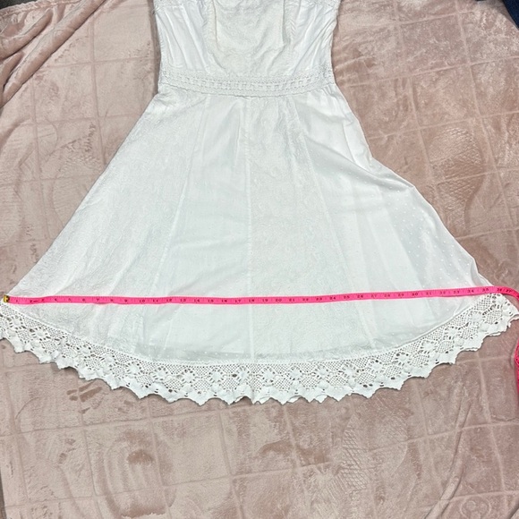 White House Black Market White Strapless A-Line Midi Dress - Picture 6 of 10